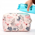 Large Makeup Bag Zipper Pouch Travel Cosmetic Organizer for Women and Girls (Large, Beige Bird)